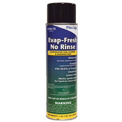 Nu-Calgon Evap-Fresh 4166-75 DisinfectantCoil Cleaner, 18 oz Aerosol Spray, Clear