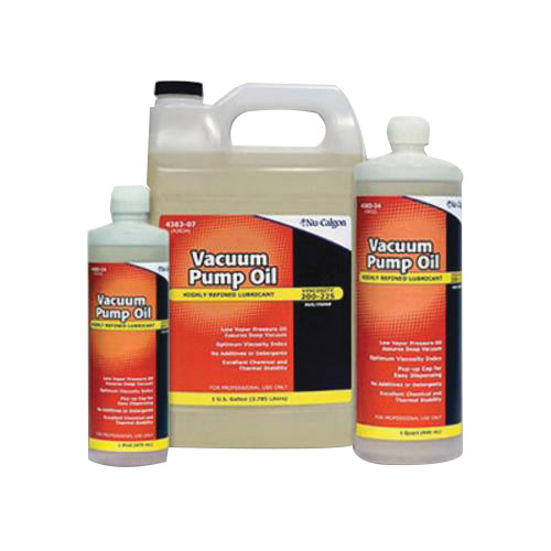 Nu-Calgon 4383-07 Vacuum Pump Oil, 1 gal Bottle, Liquid Form, Slight Hydrocarbon Odor/Scent