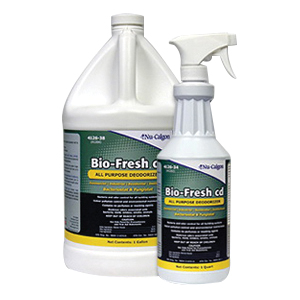 Nu-Calgon Bio-Fresh cd 4126-34 Antimicrobial Pesticide, Liquid, Slight Odor of Chlorine, 1 qt, Bottle