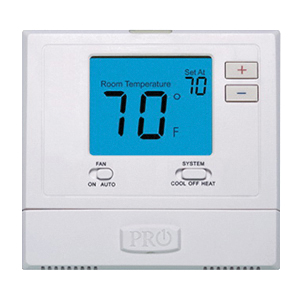 Pro1 IAQ T700 T701 Thermostat, 18 - 30 VAC, 1 - 1.5 A, (2) AA Alkaline Battery, 1 Heat/1 Cool -Stage