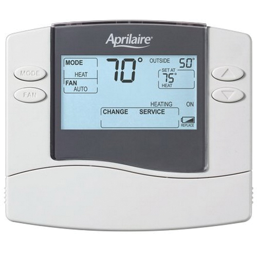 Aprilaire® 8400 8444 Thermostat, 24 VAC, 1 - 2.5 A, 1 Heat/1 Cool -Stage