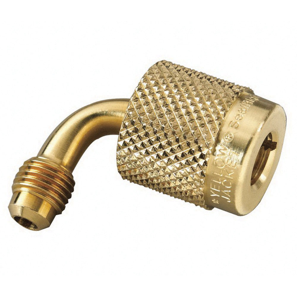 Yellow Jacket® 19209 Quick Coupler, Seal Right x Male Flared Connection, 1/4 in, Brass