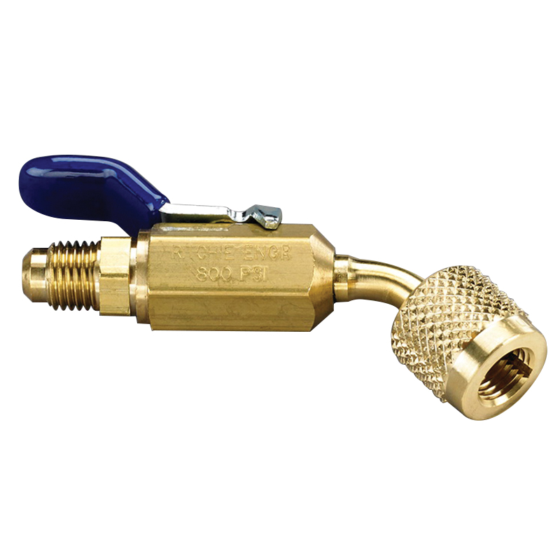 Yellow Jacket® 93844 Compact Ball Valve, 1/4 in Nominal, SAE Male Flare x SAE Female Flare Connection, 800 psi Pressure