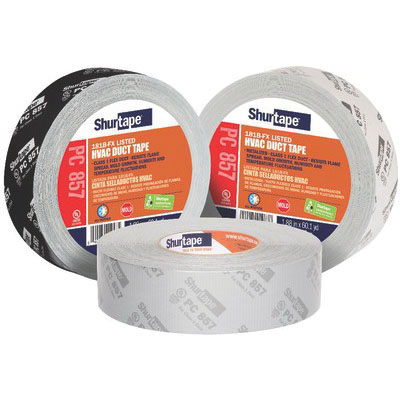Shurtape® 101015 Duct Tape, 60 yd L, 2 in W, Polyethylene Film with Cloth Carrier Backing, Silver, 14 mil Thick