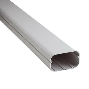 RectorSeal® Slimduct 85204 Duct, PVC, White, 80 in L, 7 in W, 6 in H