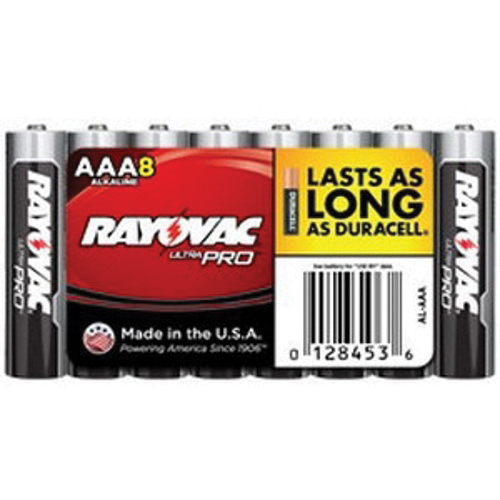 RAYOVAC® AL-AAA-8P Ultra Pro Battery, AAA Battery, 1200 mAh Battery Capacity, 1.5 V Nominal