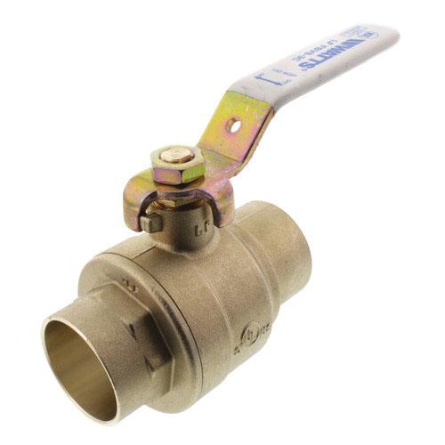 WATTS® LFFBVS-3C Full Port Brass Ball Valve, 1/2 inch, Sweat x Sweat