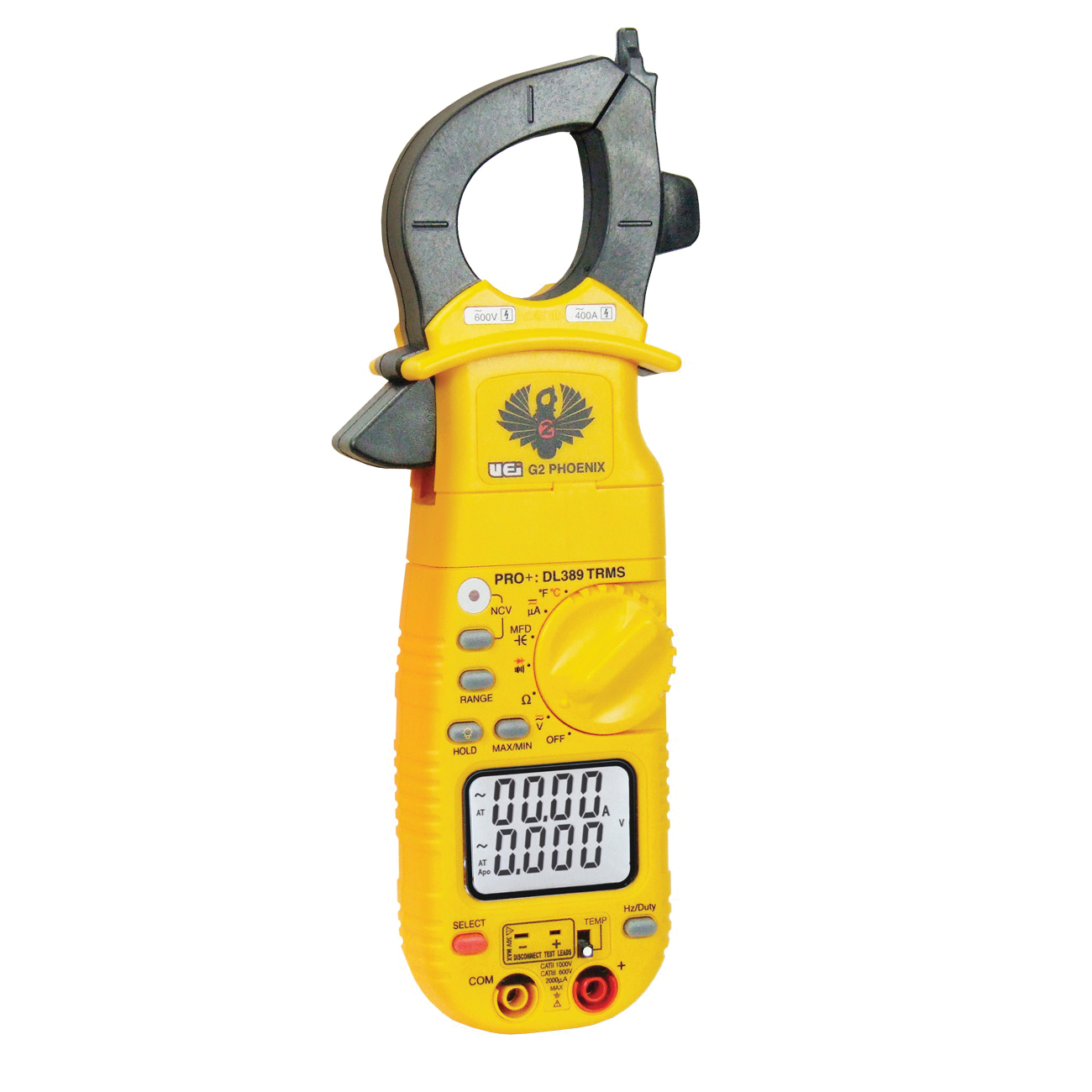 UEi Test Instruments™ DL389 Digital Clamp Meter, 24 - 600 VAC Non-Contact, 400 A, 0.1 - 40 Mohm, 0.01 - 999.9 MHz