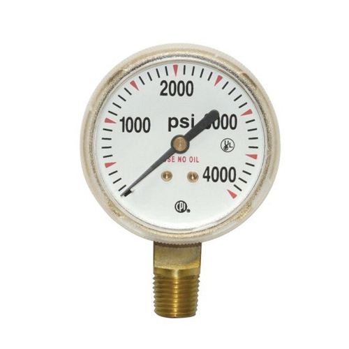 UNIWELD® G7D Welding Gauge, 2 in Dial, 4000 psi Measuring Range, 1/4 in Connection
