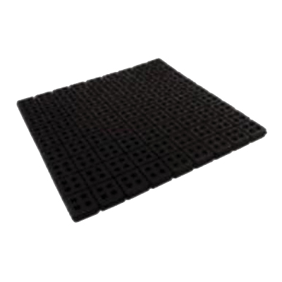 DiversiTech® Iso-Cube ISO-18 Anti-Vibration Pad, 18 in L, 18 in W, 3/4 in H, Rubber