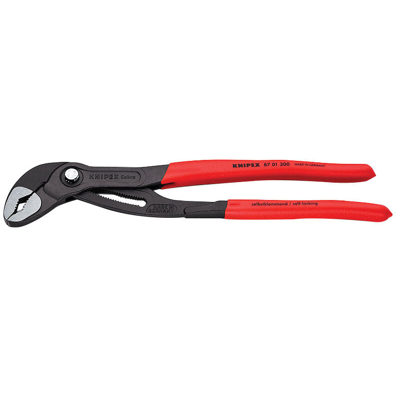 KNIPEX® 87 01 250 SBA Water Pump Pliers, 10 in OAL, 50 mm Pipe, 46 mm Nut Cutting Capacity