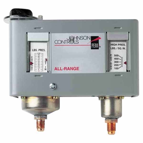 Johnson Controls Penn P170 P170MA-1C Dual Pressure Control, 1/4 in External SAE Connection