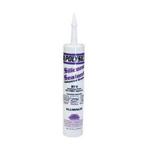 Polymer Adhesives Polysil RTV PS-T(A) Silicone Sealant, Paste, Aluminum, 10.3 oz, Tube