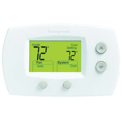 Honeywell FocusPRO 5000 TH5220D1029 Thermostat, 20 - 30 VAC, 750 mV, 0.02 - 1 A, 0.4 - 30 W, Up to 2 Heat/2 Cool -Stage