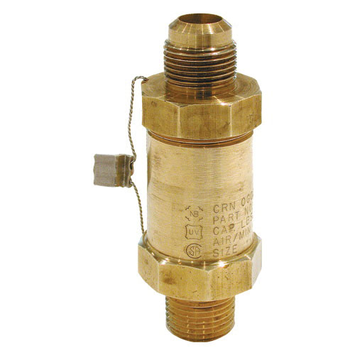 MUELLER INDUSTRIES A 15502 Pressure Relief Valve, 3/8 x 3/8 in Nominal, NPTFE x SAE Flare Connection, -40 to 300 deg F