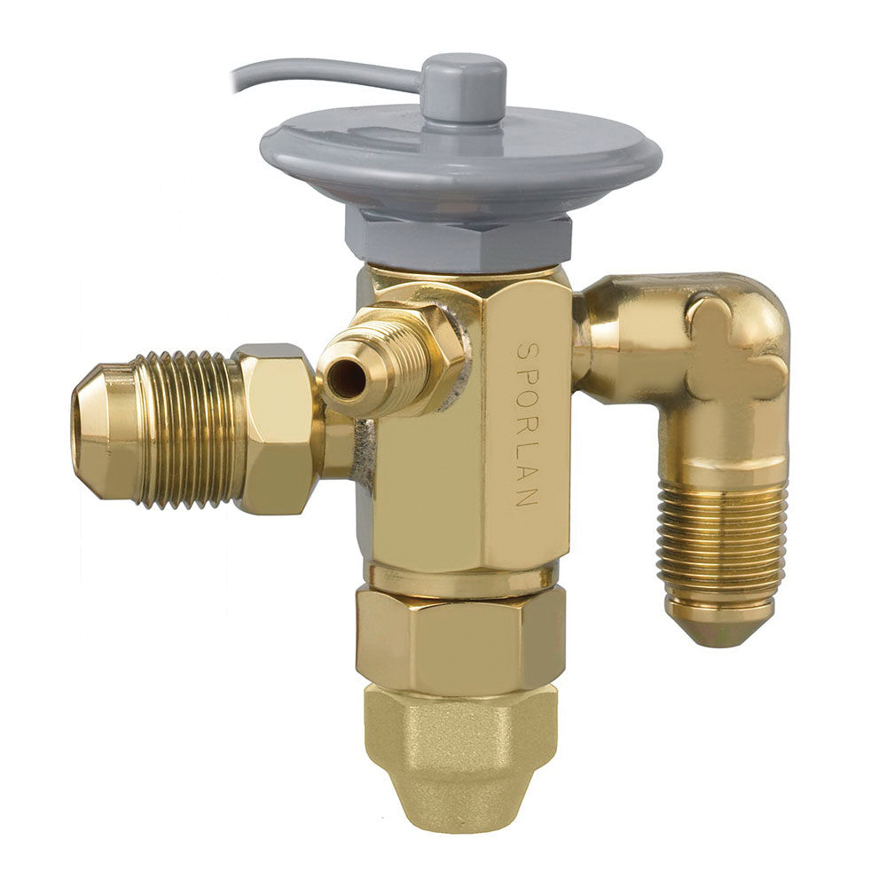 Sporlan® 100395 Thermostatic Expansion Valve, 3/8 x 1/2 in Nominal, SAE Flared Connection, R-404A (Orange) Refrigerant