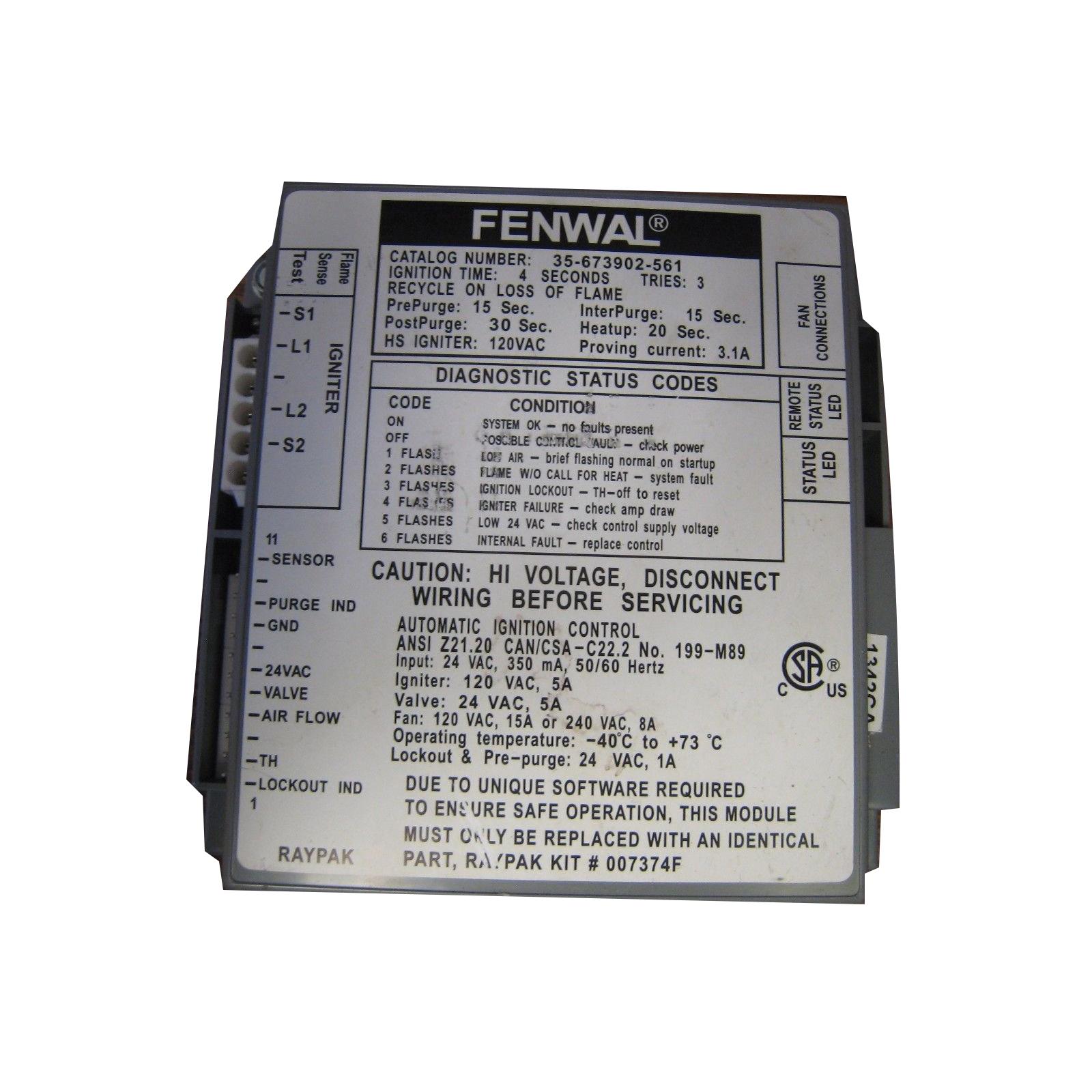 FENWAL CONTROLS 35-673902-561