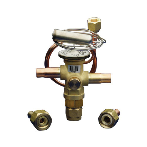 Danfoss 067L5956 Thermostatic Expansion Valve with Check Valve, 3/8 in Nominal, ODF Solder Connection, Brass Body