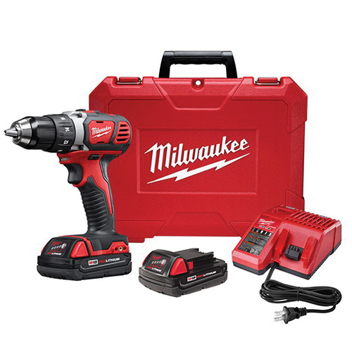 Milwaukee® M18 2606-22CT Drill/Driver Kit, 1/2 in Chuck, Single Sleeve Ratcheting Chuck, 18 V, Lithium-Ion Battery