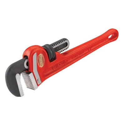 RIDGID® 31015 Pipe Wrench, 12 in OAL, 2 in Jaw, Serrated Jaw, I-Beam Handle, Steel Jaw