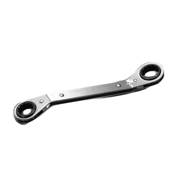 Yellow Jacket® Knuckle-Saver™ 60633 Ratcheting Wrench, 1/4 x 5/16 in Hex Drive, Steel Head, Chrome-Plated Head