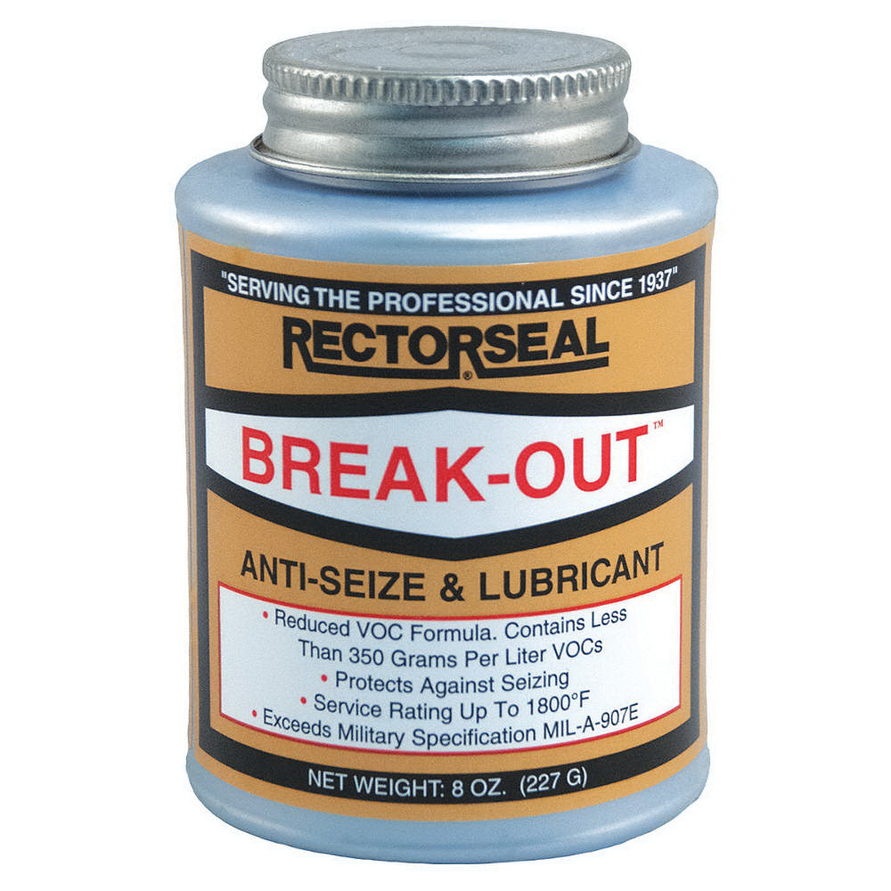 RectorSeal® Break-Out 73551 Anti-Seize and Lubricant, Petroleum, Bronze, -65 to 1800 deg F, 8 oz, Brush Top