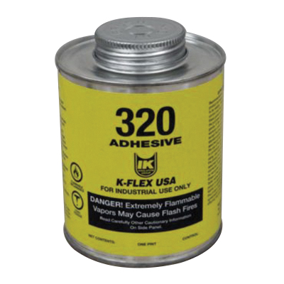 K-Flex 320 800-320-QT Contact Adhesive, Liquid, Amber, Characteristic Solvent, 1 qt, Pail
