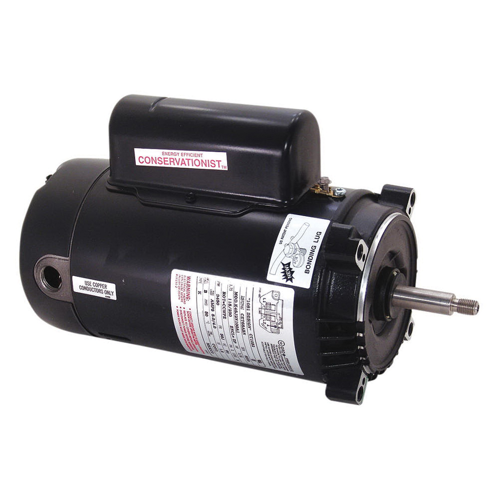 Century® ST1152 Pool Pump Motor, 115/208 to 230 VAC, 19.6/10.4/9.8 A, 1-1/2 hp, 1 -Phase, 3450 rpm Speed, 56J Frame