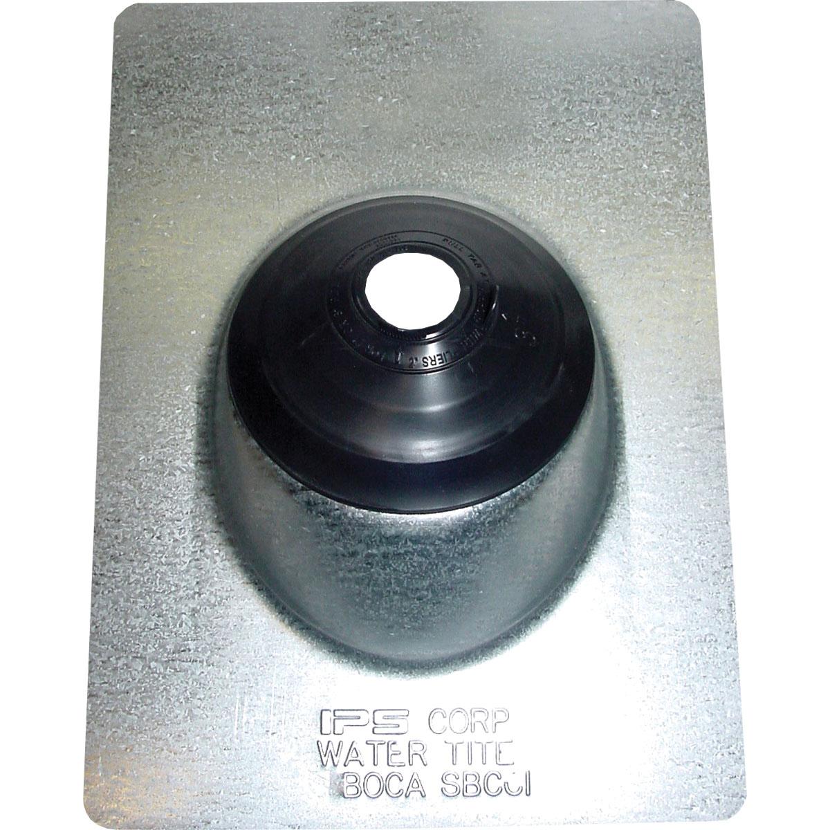 BRAMEC&reg; IPS&reg; 13119 Roof Flashing, 16 in L Base, 12 in W Base, 24 ga Gauge, Galvanized, Fits Vent Pipe Size: 3 to 4 in