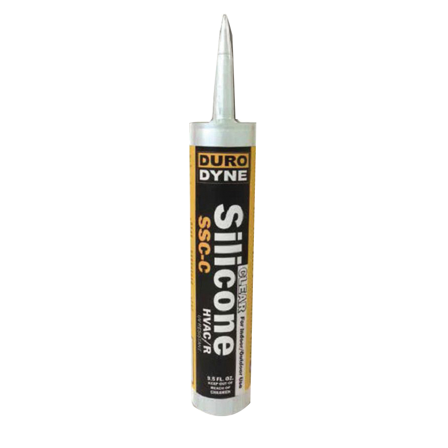 Duro Dyne® 5111 Silicone Duct Sealer, Paste, Clear, Acetic Acid, 24 hr (1/8 in Thick) Curing, 9.5 oz, Cartridge