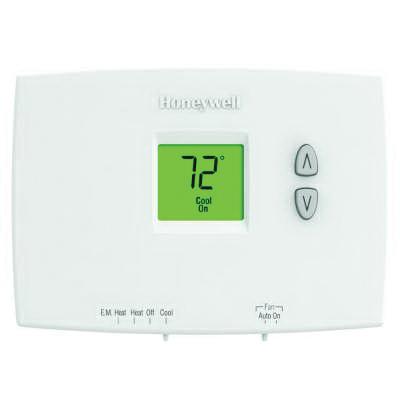 Honeywell PRO 1000 Series TH1210DH1001/U Thermostat, 20 to 30 VAC, 2 Heat/1 Cool Heat Pump