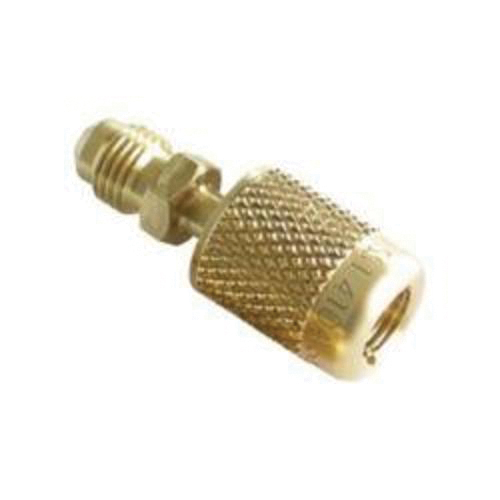 JB Industries 33112N Refrigerant Shut-Off Quick Coupler, 1/4 in Nominal, Quick Connect x SAE Connection, Brass Body