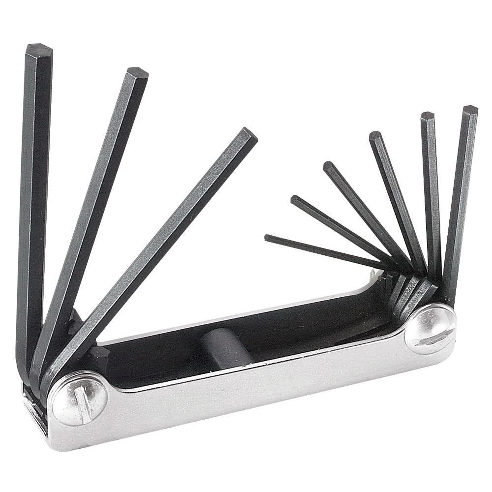Klein® 70591 Hex Key Set, System of Measurement: SAE, Alloy Steel Blade and Chrome-Plated Steel Handle, Natural