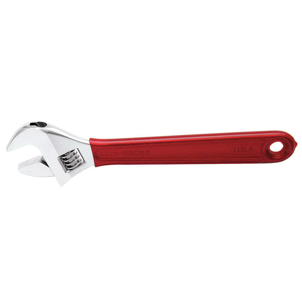KLEIN TOOLS® D507-10 Adjustable Wrench, 10-1/4 in OAL, 1-5/16 in Jaw, Alloy Steel Jaw, High-Polished Chrome Jaw