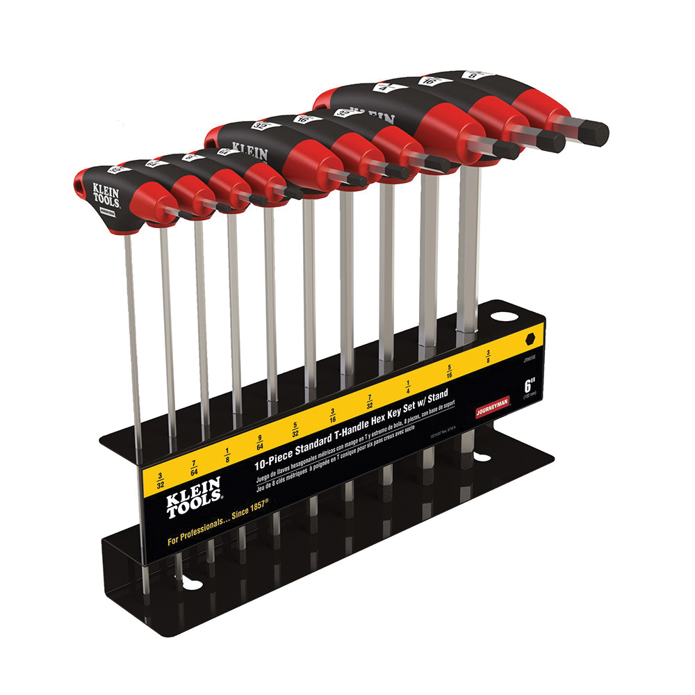 Klein® Journeyman JTH610E Hex Key Set with Stand, System of Measurement: SAE, Steel, 10 -Piece