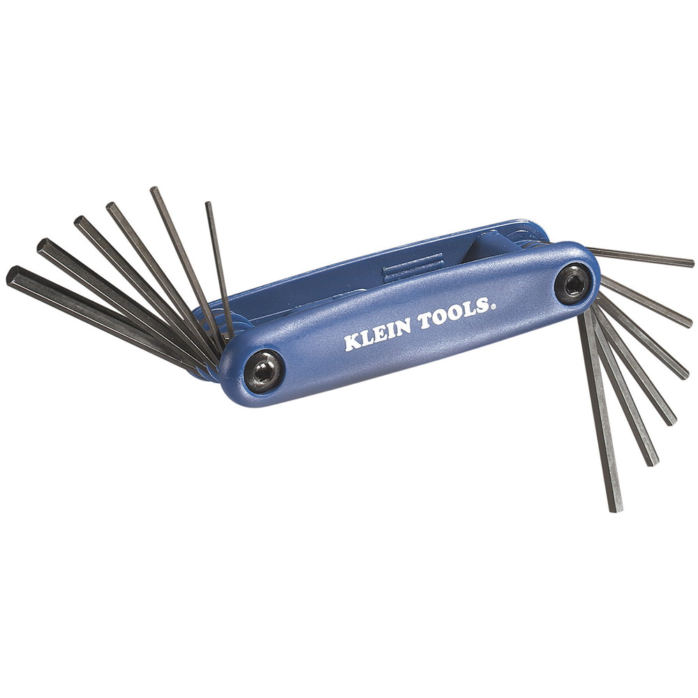 KLEIN TOOLS® Klein® 70573 Grip-It Hex Key Set, System of Measurement: Metric, SAE, Alloy Steel Blade/Nylon Handle