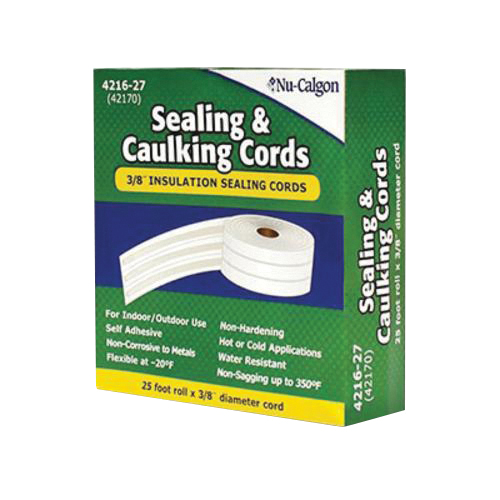 Nu-Calgon 4216-27 Sealing and Caulking Cord, White, Box