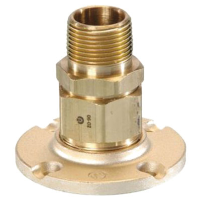 OmegaFlex® AutoFlare FGP-BFF-500 Flange Fitting, MNPT Connection, Yellow Brass
