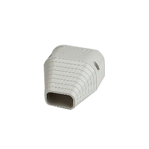 RectorSeal® Slimduct 86027 End Fitting, PVC, Ivory, 1-3/4 in L, 3-1/4 in W, 2-5/8 in H