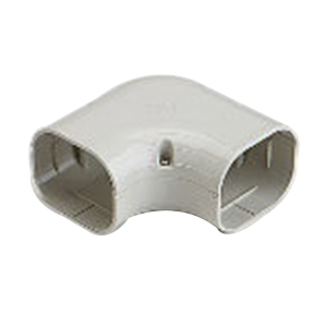 RectorSeal® Slimduct 86031 Flat Elbow, PVC, Ivory, 5 in L, 2-5/8 in W, 5 in H