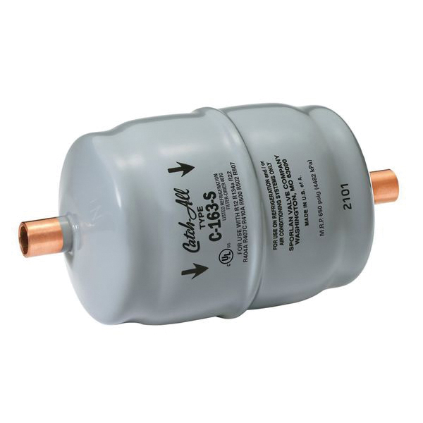 Sporlan® Catch-All® 401021 Liquid Line Filter Drier, ODF Solder Connection, 16 cu-in Volume, 33 sq-in Surface Area