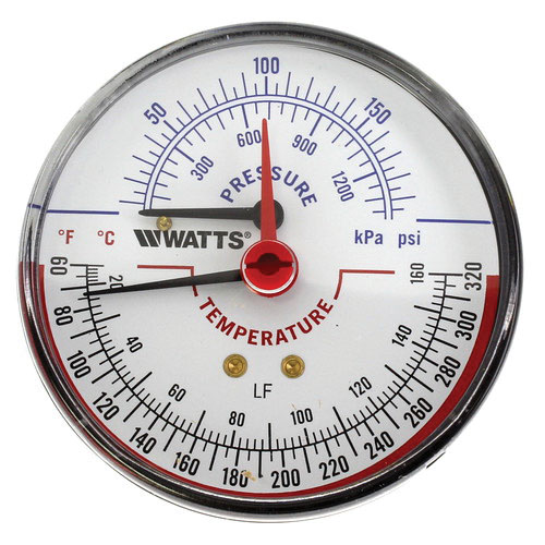 Watts DPTG Temperature and Pressure-Gauge in the Hydronic Baseboard Heater  Accessories department at