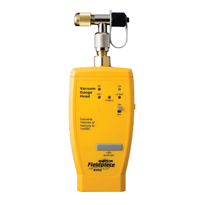Fieldpiece AVG2 Accessory Head, 1/4 in Male Flare, For Use With: Digital Vacuum Micron Gauge, Brass