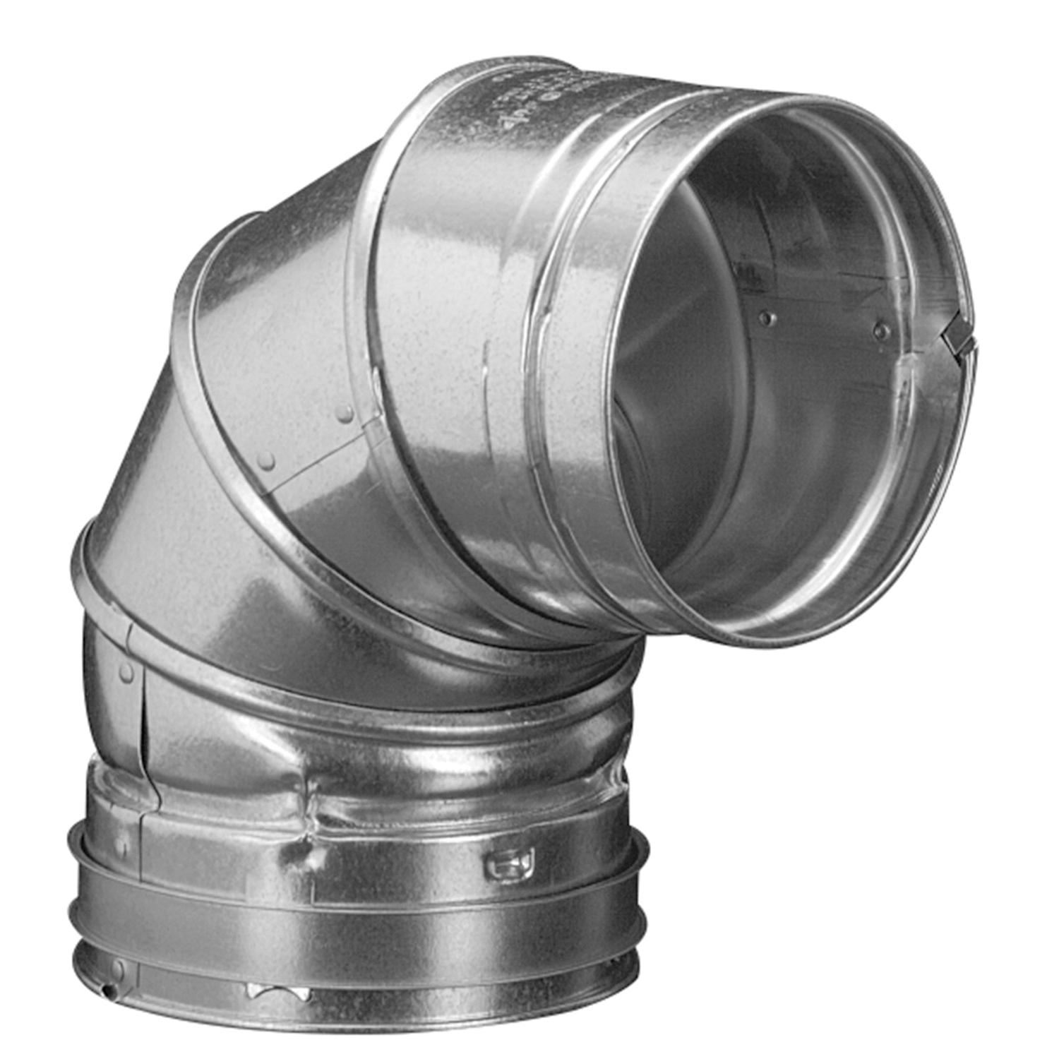 Hart & Cooley® 8REA90 Adjustable Elbow, Type B Gas Vent, 8 in, 90 deg, Aluminum/Steel, Galvanized