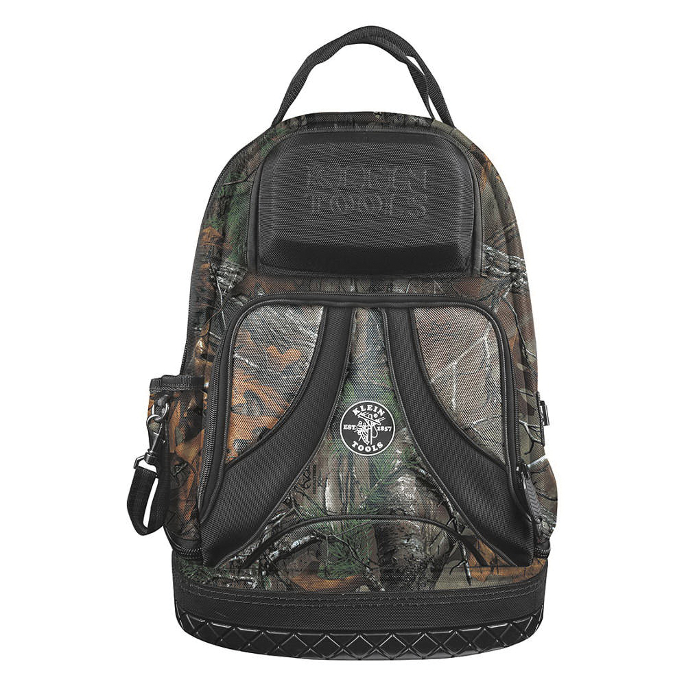 Klein® Tradesman Pro 55421BP14CAMO Tool Back Pack, 7-1/4 in W, 20 in H, (35) Inner, (4) Outer -Pocket, Camouflage