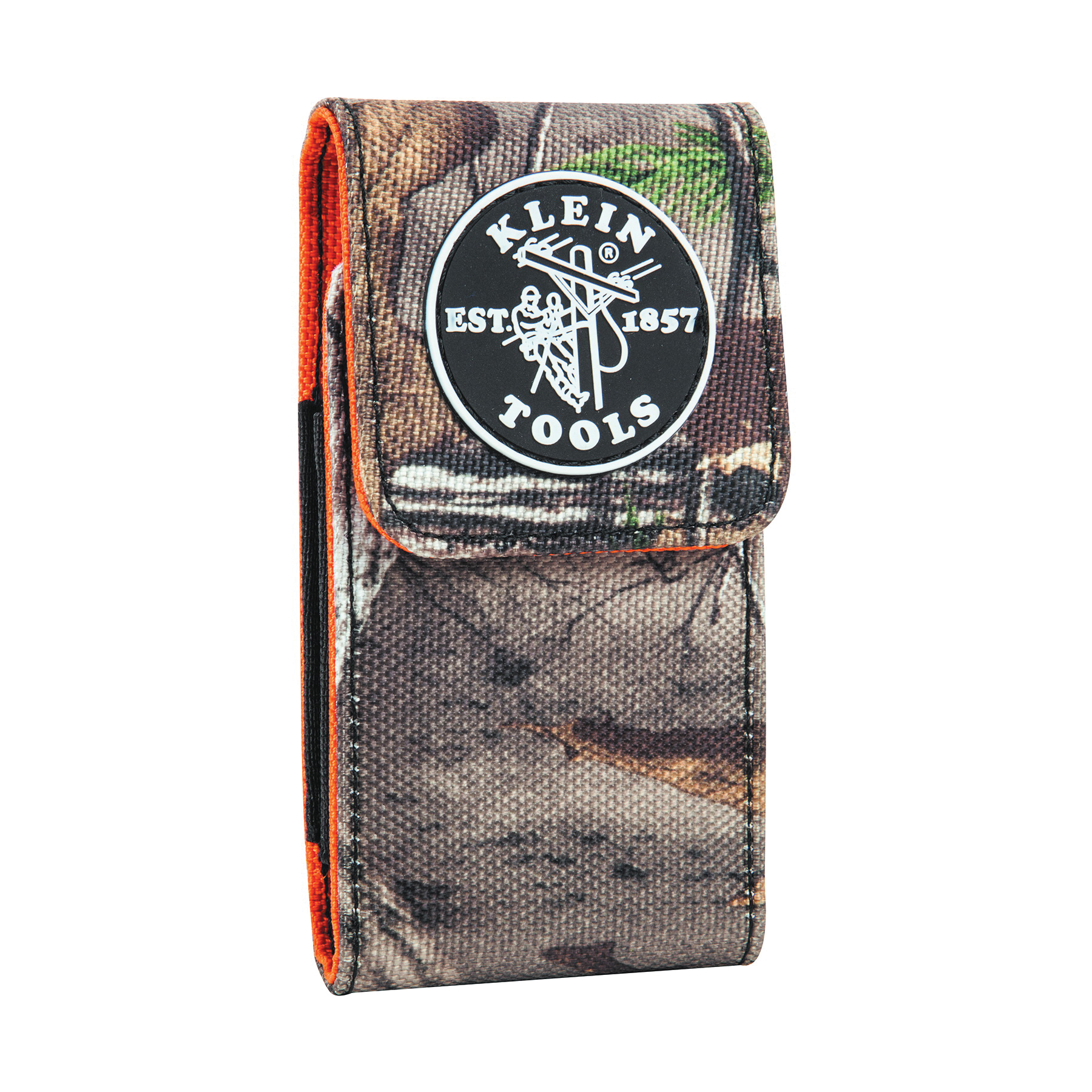 Klein® Tradesman Pro 55563 Phone Holder, 3-19/64 in L, 1-1/2 in W, 6 in H, 1680D Ballistic Weave Polyester, Camouflage