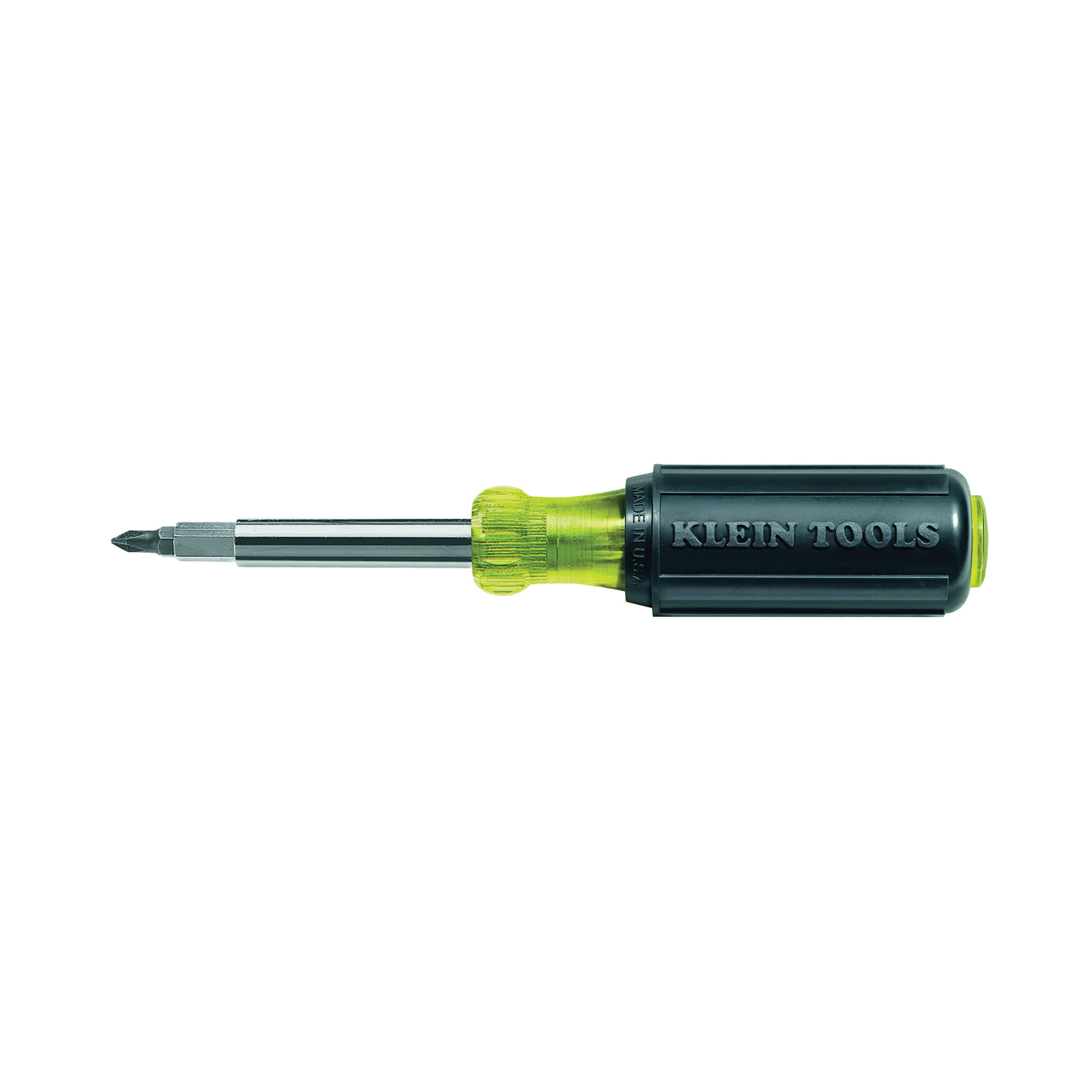 KLEIN TOOLS® 32477 Screwdriver and Nut Driver, Phillips, Square, Slotted Point, 7-3/4 in OAL, Cushion Grip Handle
