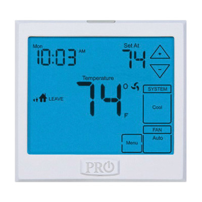 Pro1 IAQ T955 Programmable Thermostat, 24 VAC, 5-1-1, 7 day Program Programmability, 2 Heat/2 Cool -Stage
