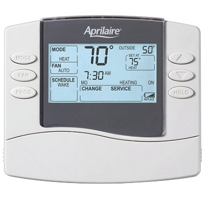 Aprilaire® 8400 8465 Thermostat, 24 VAC, 1 - 2.5 A, 5-1-1, 5-2 day Program Programmability