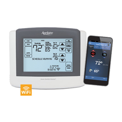 Aprilaire® 8900 8910W Wi-Fi Thermostat with IAQ Control, 18 - 30 VAC, 1 - 2.5 A, 7 day Program Programmability